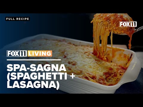 Spa-sagna; Spaghetti + lasagna creative Italian combination recipe