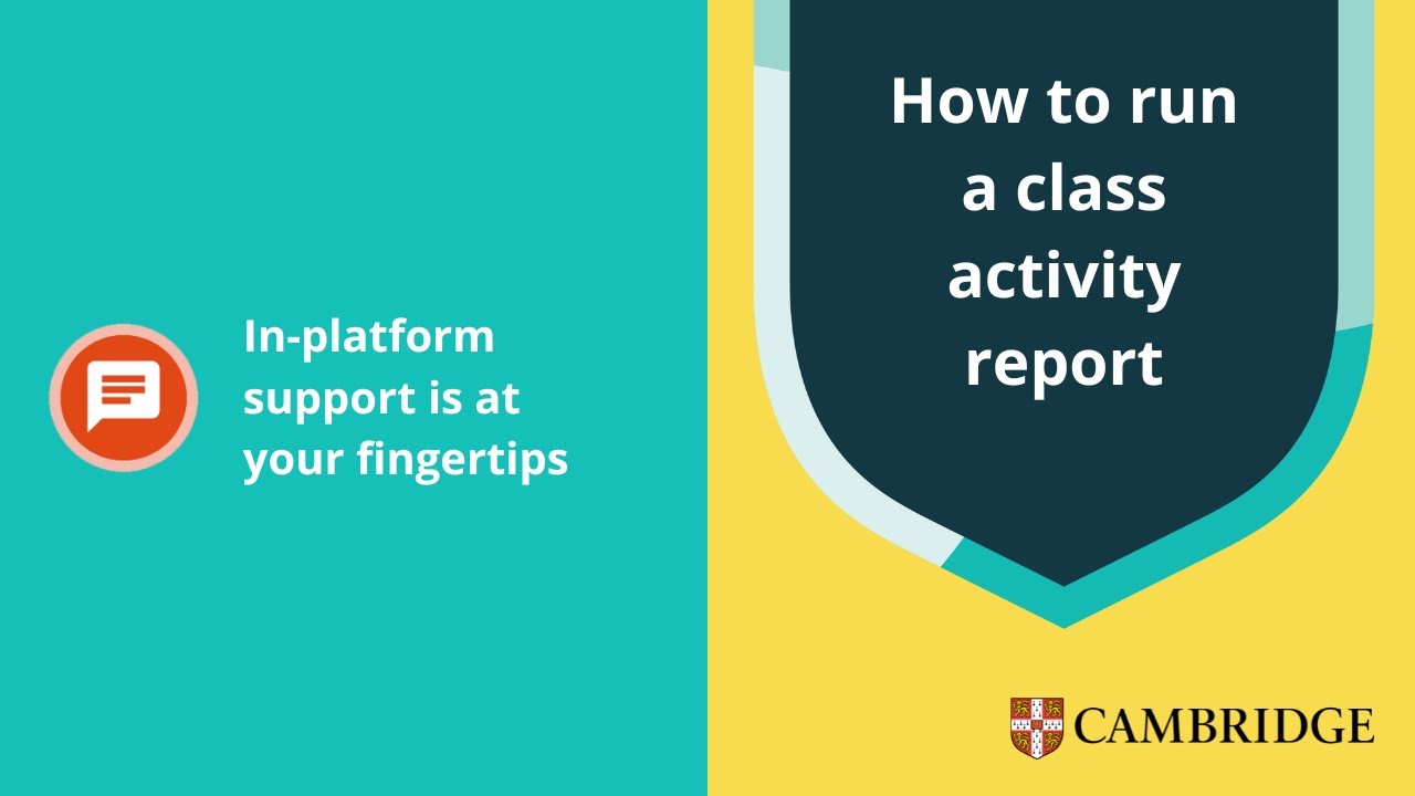 How to run a class activity report - New