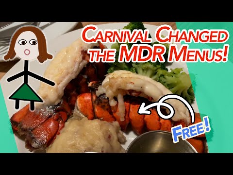 Rating and Reviewing Carnival's *NEW* Main Dining Room Menus
