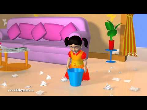 Bits of Paper - 3D Animation English Nursery rhyme for children with lyrics
