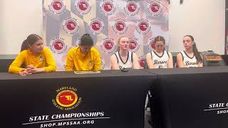 Bethesda-CC girls basketball press conference Maryland Class 4A state final 03/15/24
