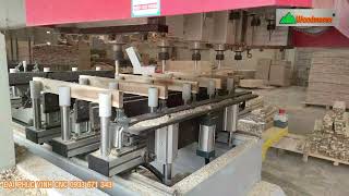 Máy Phay Mộng Âm 10 Đầu có thêm Hàng lưỡi cưa xẻ rãnh