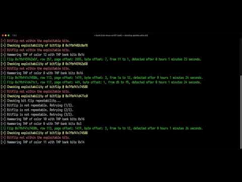 ZenHammer: Flipping bits in a page-table entry using Rowhammer.