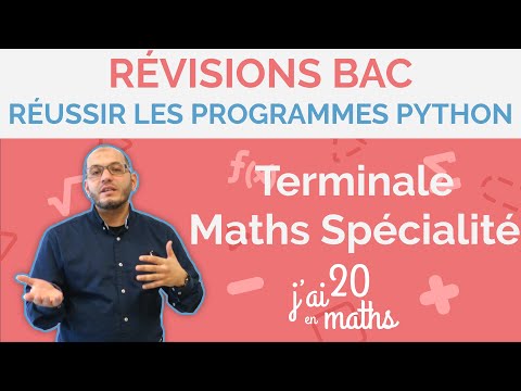 Révisions bac 2024-2025 -  Réussir les programmes Python - Terminale Maths Spécialité