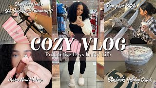 COZY DAYS IN MY LIFE VLOG ♡ 50K SUBSCRIBERS GIVEAWAY, Pumpkin Patch, New Makeup, Shopping, & MORE!