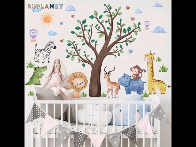 Vídeo relacionado con decalmile Pegatinas de Pared Animales de la Jungla Vid Vinilos Decorativos Safari León Mono Koala Adhesivos Pared Habitación Infantiles Niños Bebés Guardería