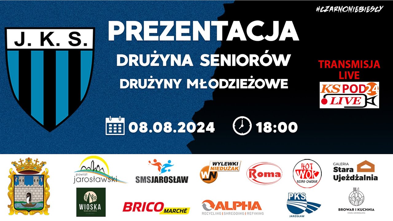 Transmisja LIVE: prezentacja drużyny JKS-u Jarosław na sezon 2024/2025 [NA ŻYWO]