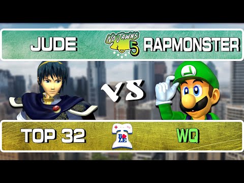No Jawns 5: Jude (Marth) Vs. RapMonster (Luigi) - Top 32 WQ