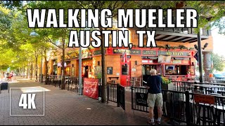 Walking Mueller AUSTIN, TX 1 Hour 4K Loop | Lake, Restaurants & Farmers Market (Saturday Morning)