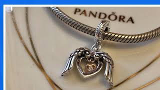 Pandora Club 2021 Charm - Angel Wings & Heart Dangle Charm
