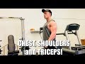 CHEST, SHOULDERS and TRICEPS WORKOUT! | 2 Day VLOG