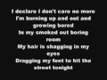 Green Day - Burnout (Lyrics on Screen)