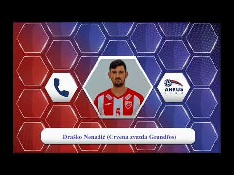 Najava 25. kola (muškarci) ARKUS lige - igrač Crvene zvezde Grundfos - Nenadić Draško