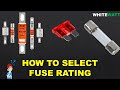 How To Select Fuse Rating Fuse Rating For Motor Fuse Calculation Fuse Formula