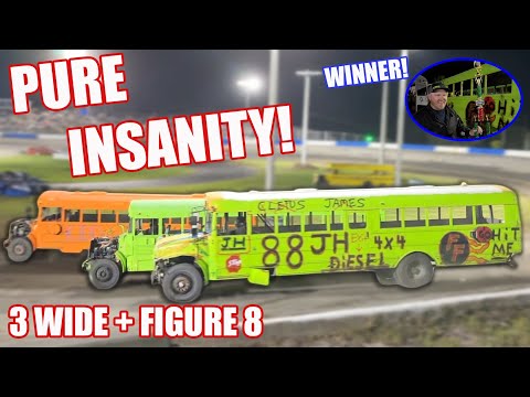 2X SCHOOL BUS FIGURE 8 CHAMPION! The Most Crashes I Have Ever Seen In A Weekend! TOUR OF DESTRUCTION