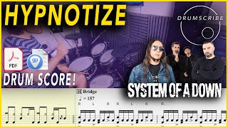 Hypnotize - System Of A Down | DRUM SCORE Sheet Music | #118 DRUMSCRIBE