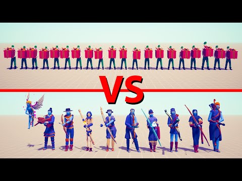 PRESENT ELF Team vs ARCHERS Team - Totally Accurate Battle Simulator TABS
