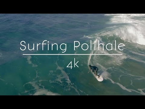 Polihale surfing shot by drone