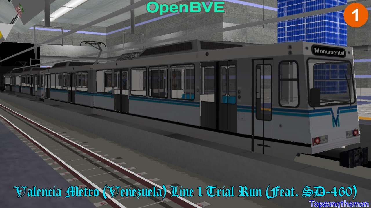 OpenBVE - Valencia Metro (Venezuela) Line 1 Trial Run (Feat. SD-460)