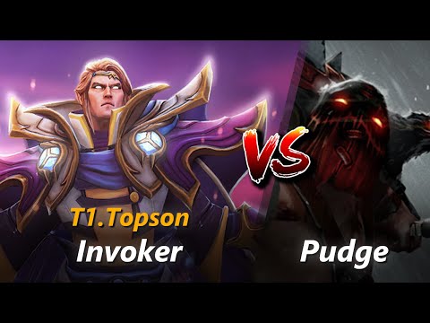 Topson mid Invoker vs Pudge | First 10 minutes