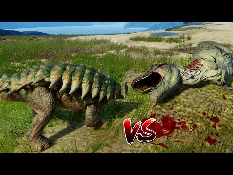 ANKYLOSAURUS  MAX Vs Tyrannosaurus, Indominus Rex, Indoraptor  - Jurassic World Evolution