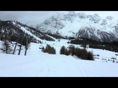 Discesa in SNOWBOARD- ALPE PALU- Chiesa Valmalenco