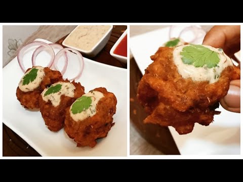 Beef fritters with Yoghurt dip|Easy Evening snacks
