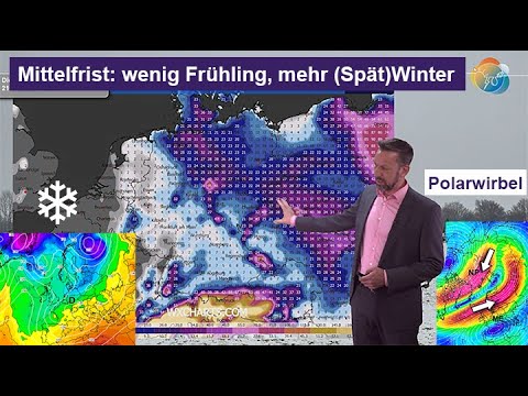 Kurze Winter-Pause, in der Mittelfrist wenig Frühling & mehr (Spät)Winter. Polarwirbel will es kalt.
