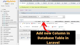 Laravel How to Add Column in Existing Table In Laravel
