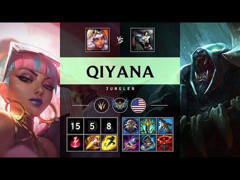 Qiyana Jungle vs Rengar: Dominating - NA Challenger Patch 14.24