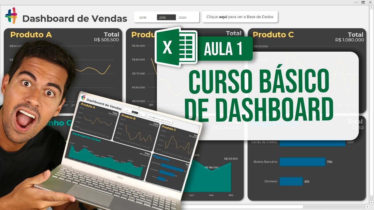 Curso Básico de Dashboard no Excel - Aula 1/4