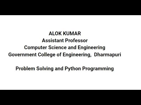 Problem Solving And Python Programming Pspp 1