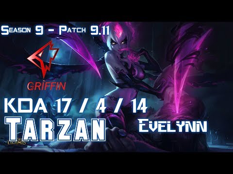 GRF Tarzan EVELYNN vs KAYN Jungle - Patch 9.11 KR Ranked