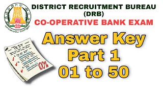 21.11.2020 DRB CoOperative Exam questions Answer Key PART 1
