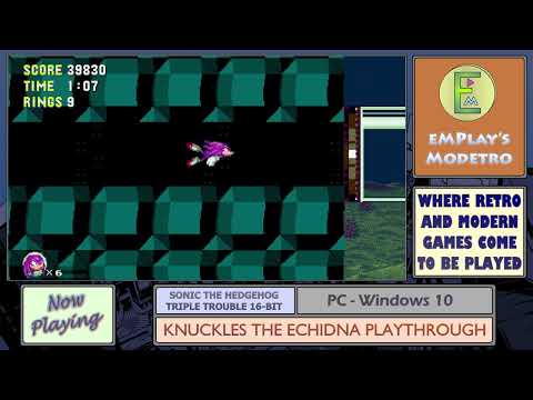 Sonic Triple Trouble (16-Bit) - PC - Knuckles - #13 - Tidal Plant Zone - Act 2