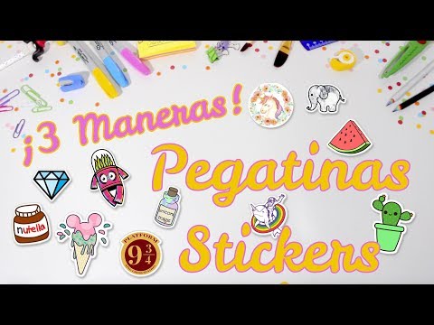 DIY Cómo hacer fantásticas Pegatinas/Stickers de 3 Maneras diferentes ¡SIN Papel Adhesivo!