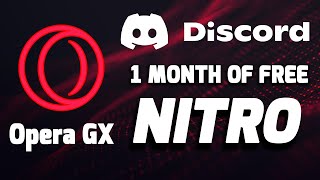 Opera GX Nitro | Get One Month of Free Discord Nitro