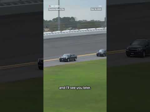 Trump motorcade takes lap around Daytona 500 track