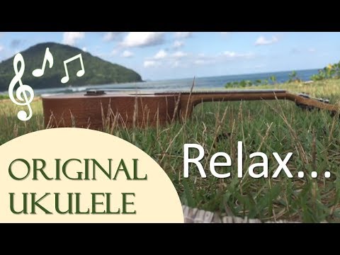Original Relaxing Ukulele Music Played at The Beach - Ocean Waves Sounds!!