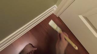 How to cut perfect straight lines on top of baseboards (without tape)