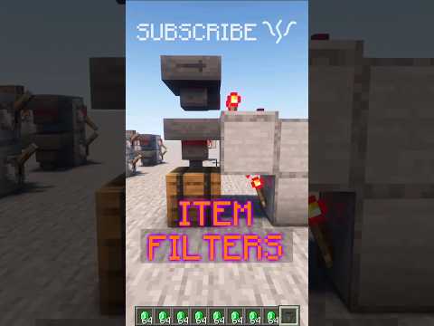 How to make ITEM FILTERS with a simple LOCKED HOPPER! | Redstone with PsiVolt #minecraft #redstone