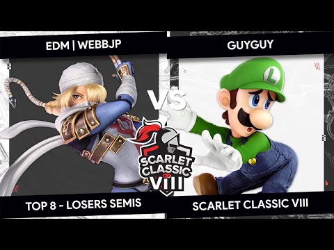 Scarlet Classic VIII - EDM | WebbJP (Sheik) Vs. GuyGuy (Luigi) - Top 8 - Losers Semis