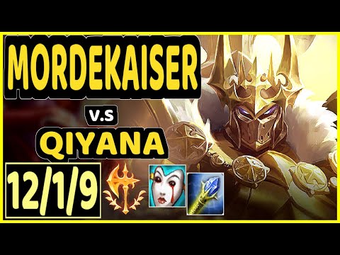 MISTYSTUMPEY (MORDEKAISER) vs QIYANA - 12/1/9 KDA MID CHALLENGER GAMEPLAY - NA