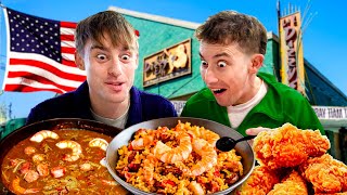 Brits try Louisiana Soul food for the first time!