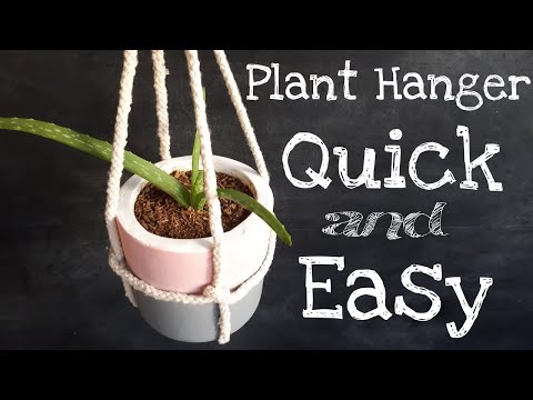 1 MINUTE PLANT HANGER - QUICK AND EASY | Hanging Pot with Rope