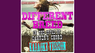 Different Breed (In the Style of Carters Chord) (Karaoke Version)
