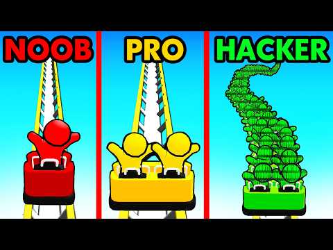NOOB vs PRO vs HACKER ROLLER COASTER