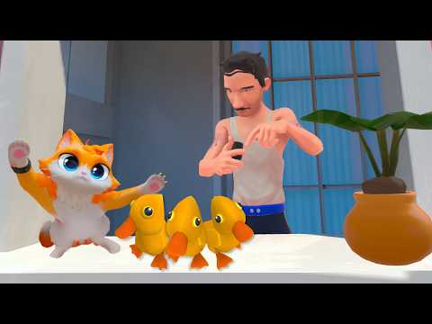 Building The SAFEST Home For The Ducklings Yet! - I Am Cat VR