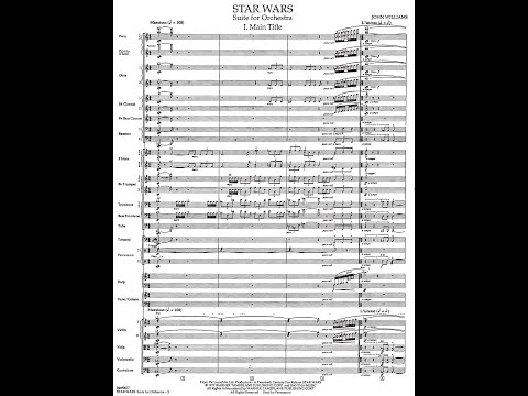 John Williams - STAR WARS, Suite for Orchestra, I. Main Title ( Sheet Music)