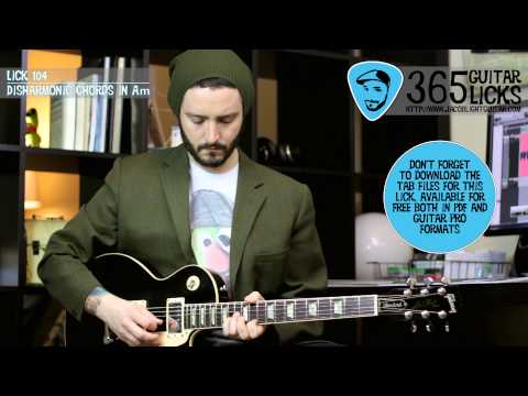 Lick 104/365 - Disharmonic Chords in Am | 365 Guitar Licks Project